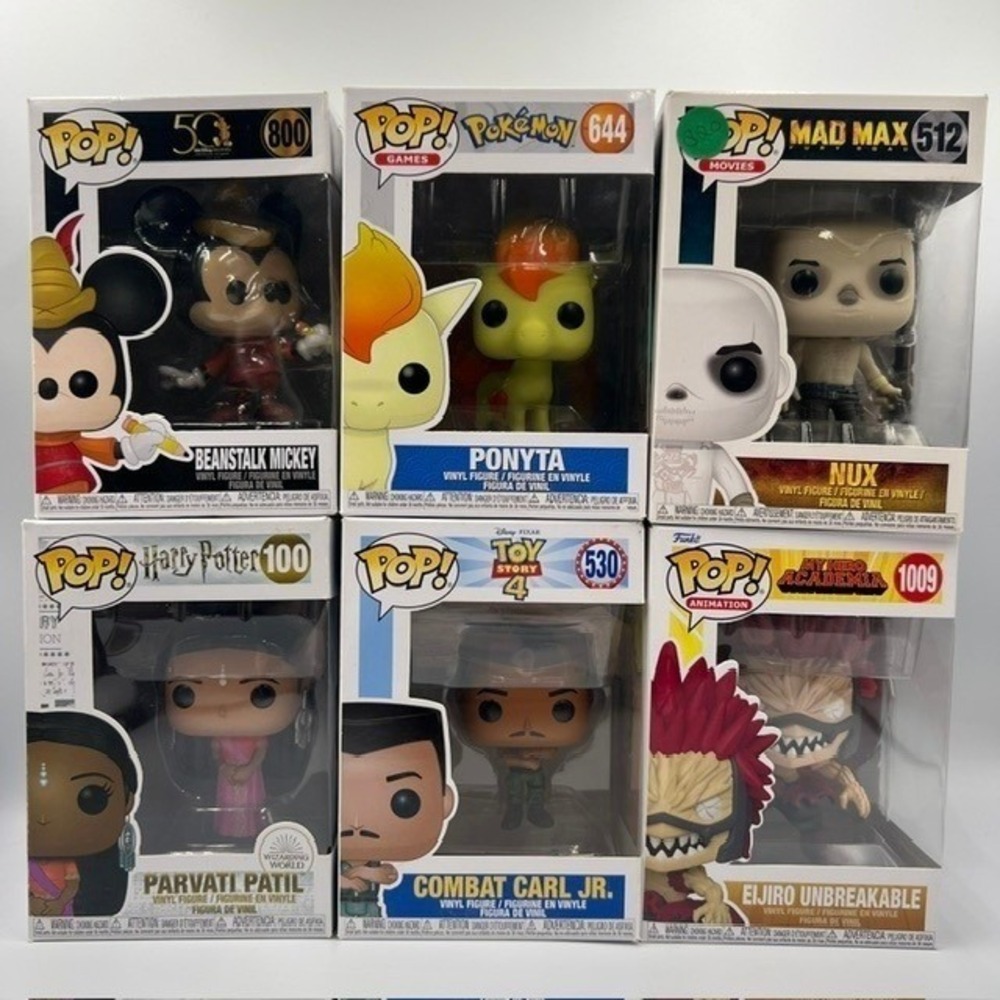 Funko Pop! Figures Collection Lot of 6(Beanstalk Mickey,‎ Ponyta, Nux Etc.)